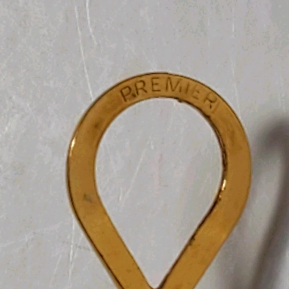 Elegant Premier Golden & Black Textured Oval Earrings With Converter Back